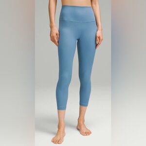 lululemon athletica High-Rise Ribbed Leggings in Dusty Blue